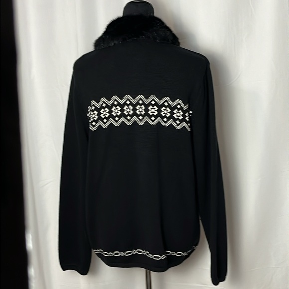 Style & Co. NWOT Macy’s L 100% Cotton detachable collar faux fur - Picture 3 of 7